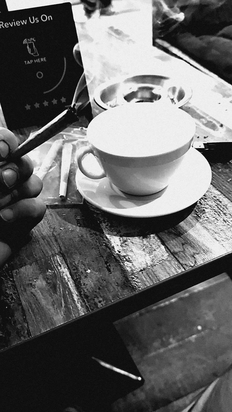 Leere Kaffeetasse am Morgen